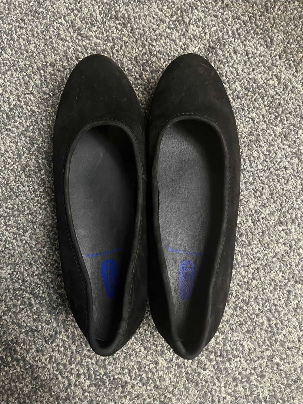 Women's Wolky Black Suede Wedge Heels